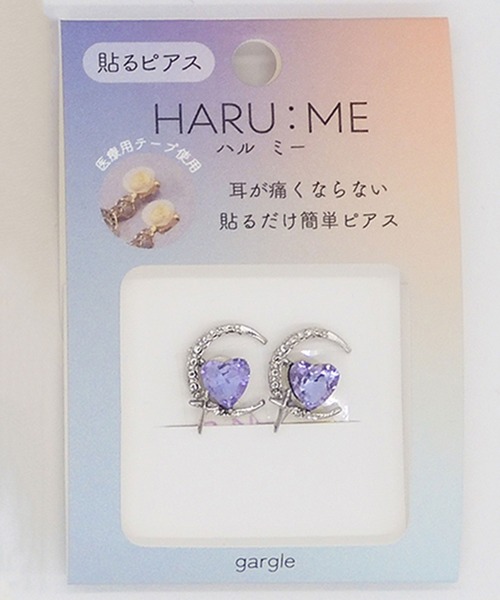 gargle（ガーグル）の「gargle ガーグル：HARU:ME シリーズ　ハルミー16　月　ハート　シールピアス　イヤリング(貼るピアス)（イヤリング・レディース・ブラック/パープル/ピンク・FREE）」の4枚目の写真