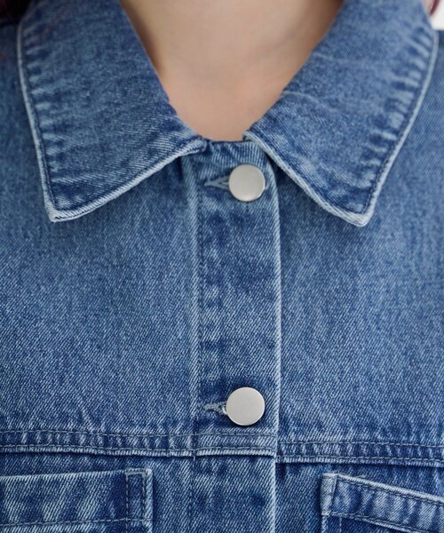 Kastane（カスタネ）の「【リボン取り外し可/SETUP対応】デニムリボンジャケット（デニムジャケット・レディース・ブラック/ブルー/アイボリー・FREE）」の20枚目の写真