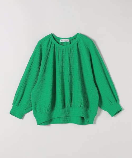 quaranciel(カランシエル)の「quaranciel:〈洗濯機可能〉ジャカード ジャージー クルーネック プルオーバー(Tシャツ/カットソー・レディース・グリーン/ホワイト/ネイビー・ONE SIZE)」の19枚目の写真