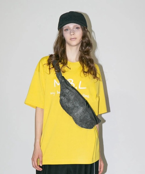 my beautiful landlet（マイビューティフルランドレット）の「【my beautiful landlet】 PIGMENT PRINT WASHED DENIM ZIP POUCH - black（ボディバッグ/ウエストポーチ・メンズ・ブラック・FREE）」の13枚目の写真
