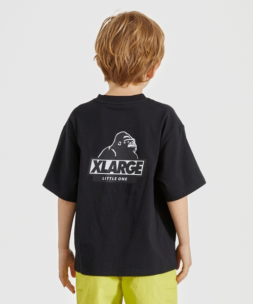 XLARGE KIDS(エクストララージキッズ)の「スランテッドOGバックプリント半袖Tシャツ(Tシャツ/カットソー・キッズ・ホワイト/グリーン/ブラック/オレンジ・140cm/90cm/110cm/100cm/120cm/130cm/80cm)」の1枚目の写真