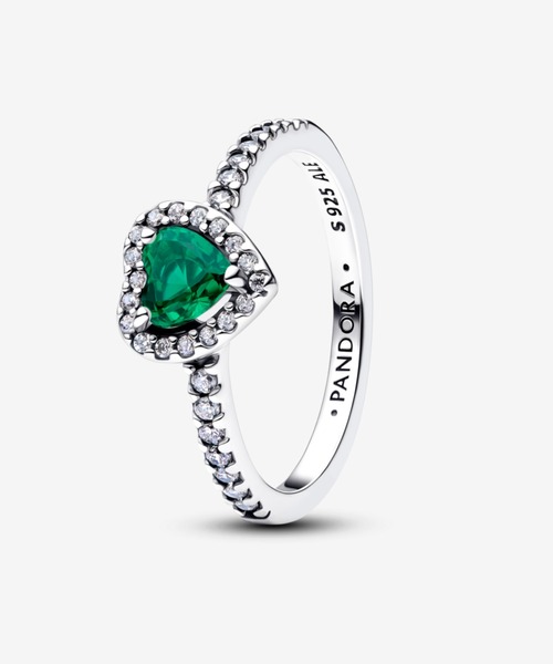 PANDORA(パンドラ)の「エレベイテッド ハート リング(リング・レディース・グリーン/レッド/ホワイト/イエロー/ライトパープル/ロイヤルブルー/ピンク/ブルー/フューシャピンク/ダークグリーン/ライトブルー・54/52/50/48/56/60/58)」の1枚目の写真