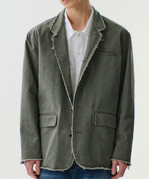 DIVEIN（ダイブイン）の「CUT OFF TAILORED JACKET (KHAKI)（テーラードジャケット）」