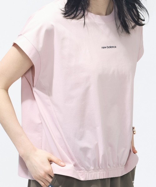 NEW BALANCE(ニューバランス)の「【別注】ニューバランス New Balance シャーリングショートスリーブTシャツ 限定コラボ(Tシャツ/カットソー・レディース・ベビーピンク/オフホワイト/グレー・M/L/S/XL)」の3枚目の写真
