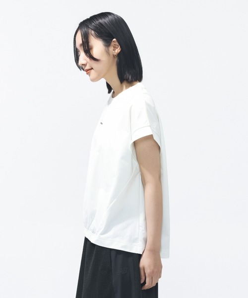 NEW BALANCE(ニューバランス)の「【別注】ニューバランス New Balance シャーリングショートスリーブTシャツ 限定コラボ(Tシャツ/カットソー・レディース・ベビーピンク/オフホワイト/グレー・M/L/S/XL)」の5枚目の写真