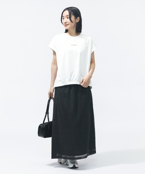 NEW BALANCE(ニューバランス)の「【別注】ニューバランス New Balance シャーリングショートスリーブTシャツ 限定コラボ(Tシャツ/カットソー・レディース・ベビーピンク/オフホワイト/グレー・M/L/S/XL)」の7枚目の写真