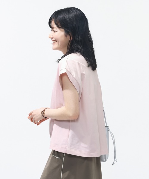 NEW BALANCE(ニューバランス)の「【別注】ニューバランス New Balance シャーリングショートスリーブTシャツ 限定コラボ(Tシャツ/カットソー・レディース・ベビーピンク/オフホワイト/グレー・M/L/S/XL)」の20枚目の写真