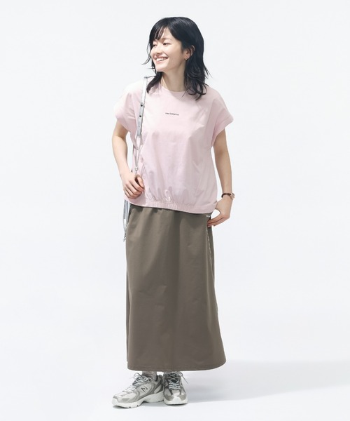 NEW BALANCE(ニューバランス)の「【別注】ニューバランス New Balance シャーリングショートスリーブTシャツ 限定コラボ(Tシャツ/カットソー・レディース・ベビーピンク/オフホワイト/グレー・M/L/S/XL)」の22枚目の写真