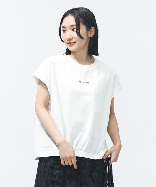 NEW BALANCE(ニューバランス)の「【別注】ニューバランス New Balance シャーリングショートスリーブTシャツ 限定コラボ(Tシャツ/カットソー・レディース・ベビーピンク/オフホワイト/グレー・M/L/S/XL)」の4枚目の写真