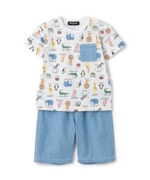 kladskap（クレードスコープ）の「アニマル総柄半袖Tシャツセットアップ（セットアップ）」