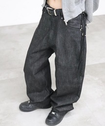 FTW（エフティダブリュー）の「【UNISEX】DOUBLE KNEE RIGID BELT PANTS（デニムパンツ）」