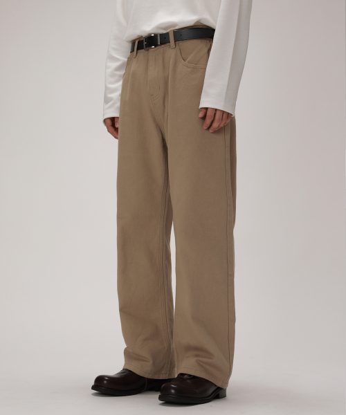 DEVELOVE(デヴローブ)の「エッセンシャルムードセミワイドコットンパンツ_ベージュ(その他パンツ・メンズ・ベージュ・L/XL/2XL/M)」の1枚目の写真