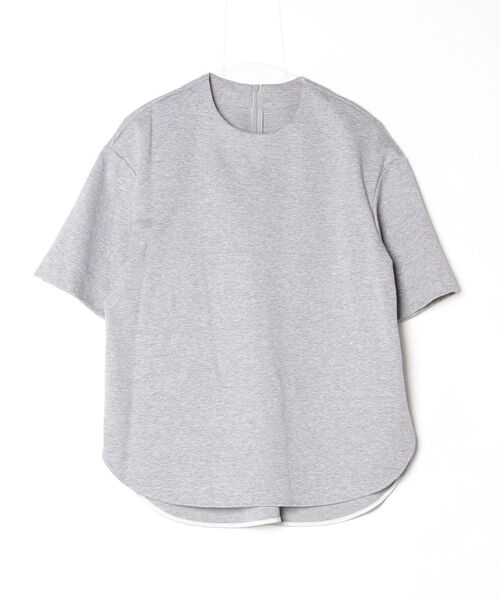 Demi-Luxe BEAMS（デミルクス ビームス）の「D コットンバウンシーT（Tシャツ/カットソー・レディース・グレー/ホワイト・ONE SIZE）」の2枚目の写真