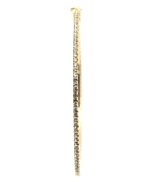 ANAP(アナップ)の「70mmストーン フープピアス(ピアス(両耳用)・レディース・シルバー/ゴールド・F)」の8枚目の写真