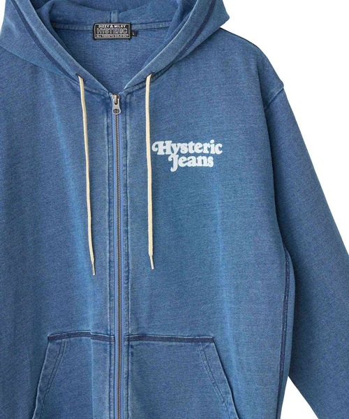 HYSTERIC GLAMOUR(ヒステリックグラマー)の「HYSTERIC JEANS パーカー(パーカー・メンズ・ブラック/ダークインディゴブルー・X-LARGE/LARGE/MEDIUM/SMALL)」の4枚目の写真