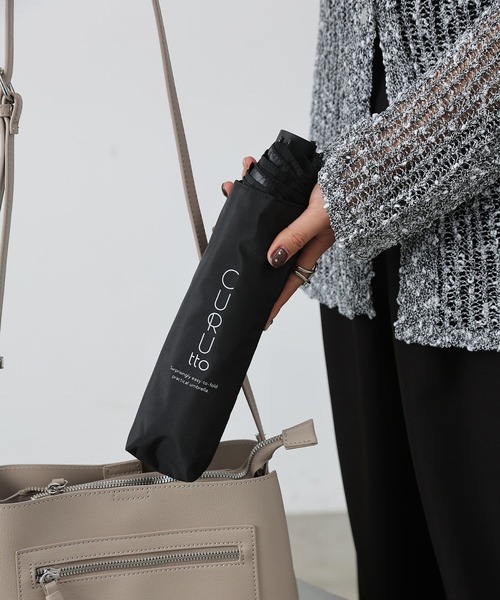 COLONY 2139（コロニートゥーワンスリーナイン）の「150g 形状記憶晴雨兼用 折り畳み傘（折りたたみ傘・レディース・ホワイト/ブラック・FREE）」の10枚目の写真