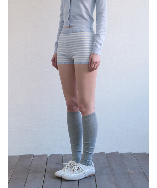 Kijun(キジュン)の「Stripe Knit Shorts Sky Blue(その他パンツ・レディース・その他・SMALL/MEDIUM)」の2枚目の写真