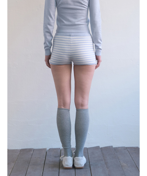 Kijun(キジュン)の「Stripe Knit Shorts Sky Blue(その他パンツ・レディース・その他・SMALL/MEDIUM)」の3枚目の写真
