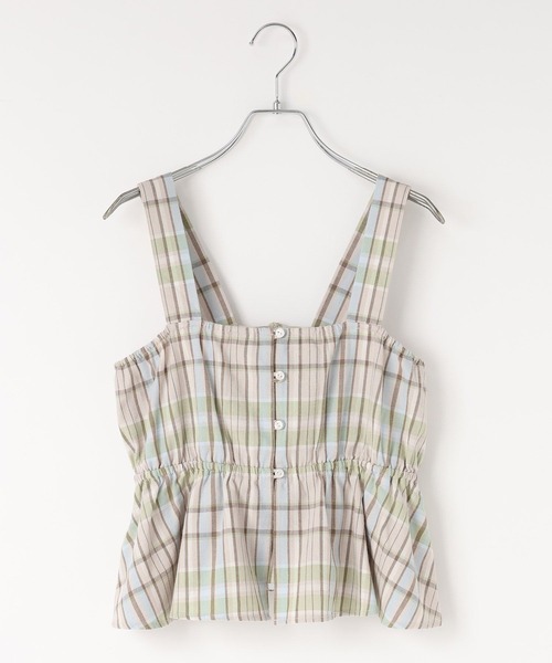 LOWRYS FARM（ローリーズファーム）の「ソフリネンビスチェ 619278（その他トップス・レディース・ベージュ系その他/ブルー系その他/ブラウン系その他・FREE）」の3枚目の写真