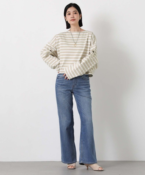 Le Minor（ルミノア）の「ルミノアボーダーショートカットソー（Tシャツ/カットソー・レディース・ブルー系/ブラック×ホワイト/ベージュ系・FREE）」の20枚目の写真