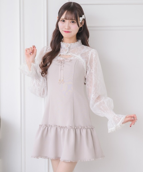 couture BY ROJITA（クチュールバイロジータ）の「レースボレロ×キャミワンピース（ワンピース・レディース・ブラック/パープル/ピンク・FREE）」の19枚目の写真
