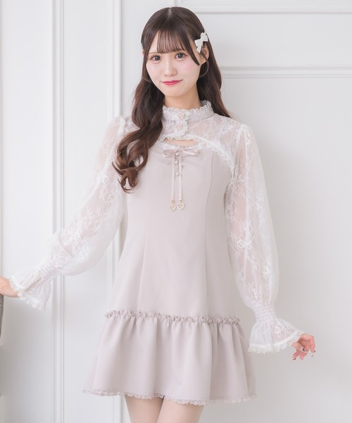 couture BY ROJITA（クチュールバイロジータ）の「レースボレロ×キャミワンピース（ワンピース・レディース・ブラック/パープル/ピンク・FREE）」の20枚目の写真