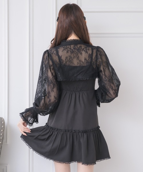 couture BY ROJITA（クチュールバイロジータ）の「レースボレロ×キャミワンピース（ワンピース・レディース・ブラック/パープル/ピンク・FREE）」の15枚目の写真