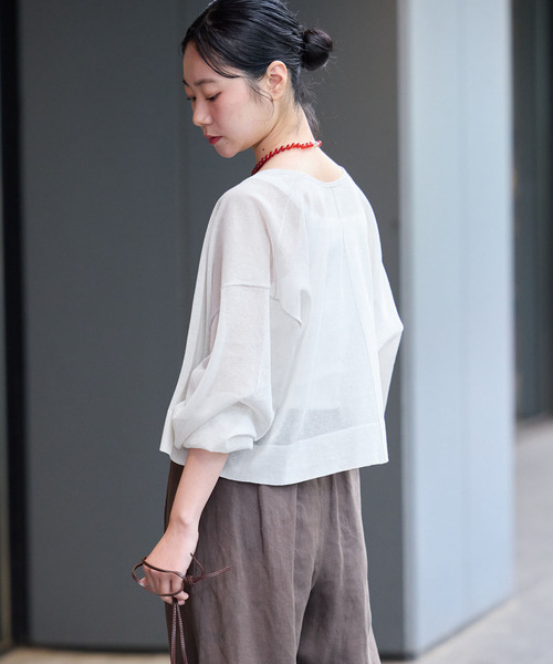IENA(イエナ)の「《抗菌・防臭/追加3》FILMY COTTONカーディガン(カーディガン/ボレロ・レディース・ラベンダー/グレー/ライトグレー・FREE)」の20枚目の写真