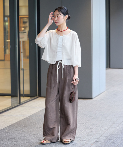 IENA(イエナ)の「《抗菌・防臭/追加3》FILMY COTTONカーディガン(カーディガン/ボレロ・レディース・ラベンダー/グレー/ライトグレー・FREE)」の22枚目の写真