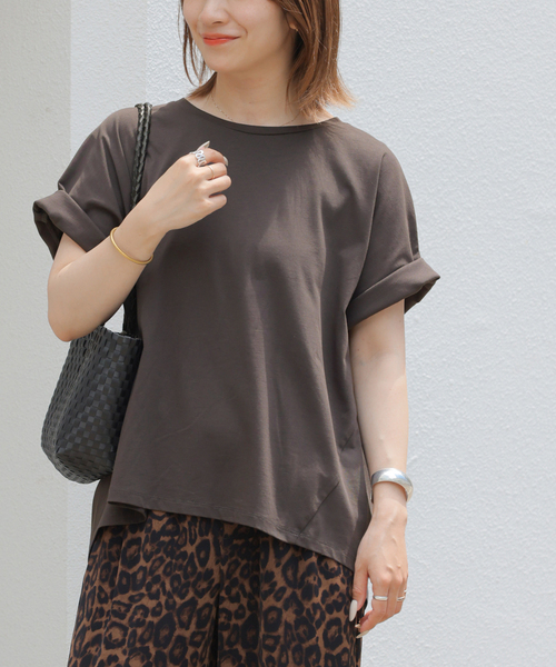 JOURNAL STANDARD relume(ジャーナルスタンダード レリューム)の「オーガニックコットン汗染み防止2WAY TEE(Tシャツ/カットソー・レディース・グレー/ブラック系その他/ホワイト/ライトグレー・FREE)」の9枚目の写真