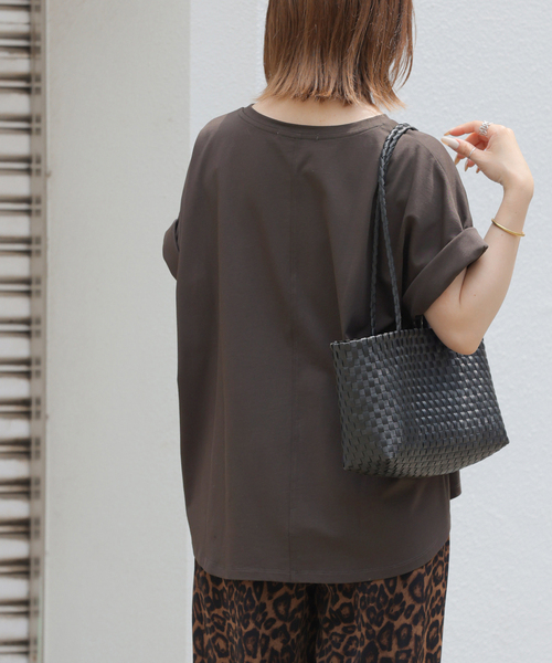 JOURNAL STANDARD relume(ジャーナルスタンダード レリューム)の「オーガニックコットン汗染み防止2WAY TEE(Tシャツ/カットソー・レディース・グレー/ブラック系その他/ホワイト/ライトグレー・FREE)」の11枚目の写真