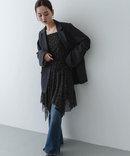 SENSE OF PLACE by URBAN RESEARCH(センスオブプレイスバイアーバンリサーチ)の「コバナチュールミニキャミワンピース(ワンピース・レディース・ベージュ系その他/ブラック系その他・ONE)」の1枚目の写真