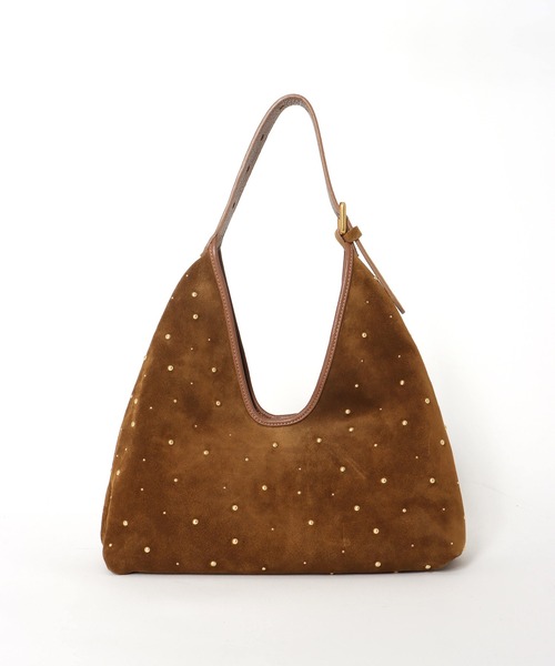 CHRISTIAN VILLA(クリスチャンヴィラ)の「スエードスタッズトラペーズバッグ【クリスチャンヴィラ/CHRISTIAN VILLA】(ハンドバッグ・レディース・ブラウン・FREE)」の7枚目の写真