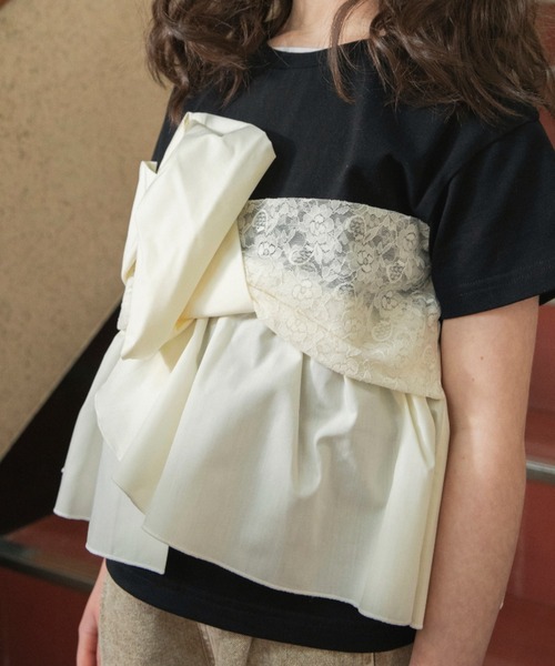 EDWIN(エドウィン)の「【Ou? by EDWIN】切替デザイン半袖Tシャツ(Tシャツ/カットソー・キッズ・ブラック/アイボリー・140/130/110/150/90/120/100)」の14枚目の写真