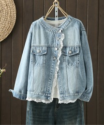 CHUL（チュル）の「レース切替デニムジャケット（その他アウター）」