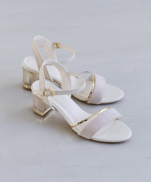 Juze（ジュゼ）の「アイスキューブヒールサンダル（サンダル・レディース・シルバー/ブラック/キナリ・L/S/M）」の2枚目の写真