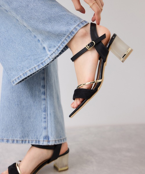 Juze（ジュゼ）の「アイスキューブヒールサンダル（サンダル・レディース・シルバー/ブラック/キナリ・L/S/M）」の3枚目の写真