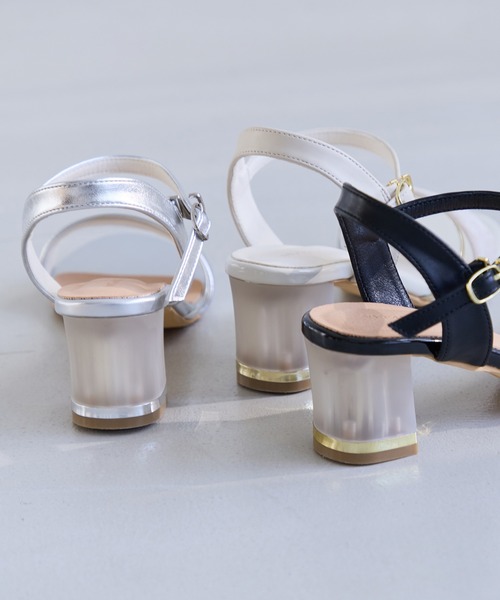 Juze（ジュゼ）の「アイスキューブヒールサンダル（サンダル・レディース・シルバー/ブラック/キナリ・L/S/M）」の20枚目の写真