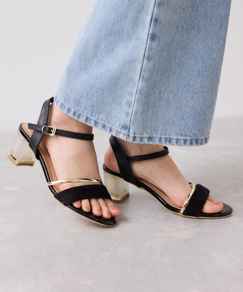 Juze（ジュゼ）の「アイスキューブヒールサンダル（サンダル・レディース・シルバー/ブラック/キナリ・L/S/M）」の4枚目の写真