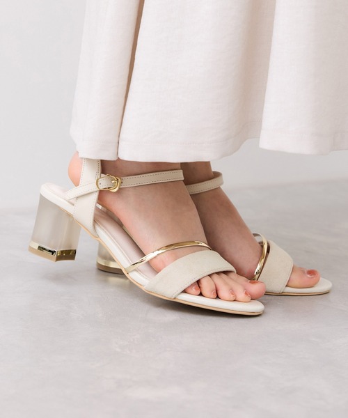 Juze（ジュゼ）の「アイスキューブヒールサンダル（サンダル・レディース・シルバー/ブラック/キナリ・L/S/M）」の7枚目の写真