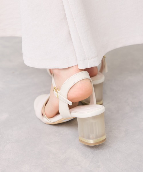 Juze（ジュゼ）の「アイスキューブヒールサンダル（サンダル・レディース・シルバー/ブラック/キナリ・L/S/M）」の8枚目の写真