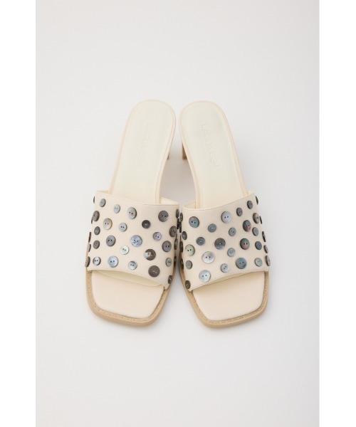 LAGUA GEM（ラグアジェム）の「SHELL BUTTON ミュール（サンダル・レディース・アイボリー/ブラック・SMALL/MEDIUM/LARGE）」の17枚目の写真