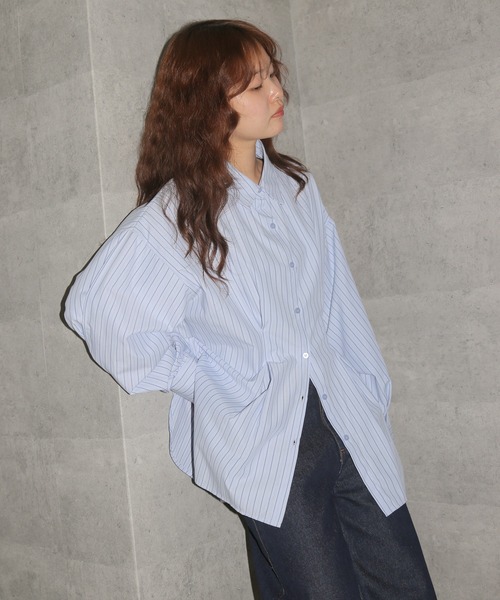 cheriella（シェリエラ）の「【cheriella】ウエストタックストライプシャツ　WAIST TUCK STRIPE SHIRT（シャツ/ブラウス・レディース・ピンク/ブルー・FREE）」の16枚目の写真