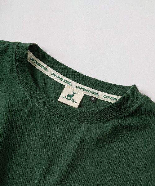 CAPTAIN STAG(キャプテンスタッグ)の「【76】【CAPTAIN STAG/キャプテンスタッグ】ピスネーム付 布帛ポケット クルーネック Tシャツ/ユニセックス/レディース/メンズ(Tシャツ/カットソー・メンズ・ブラック/グリーン/ホワイト/ブルー・M/L)」の6枚目の写真