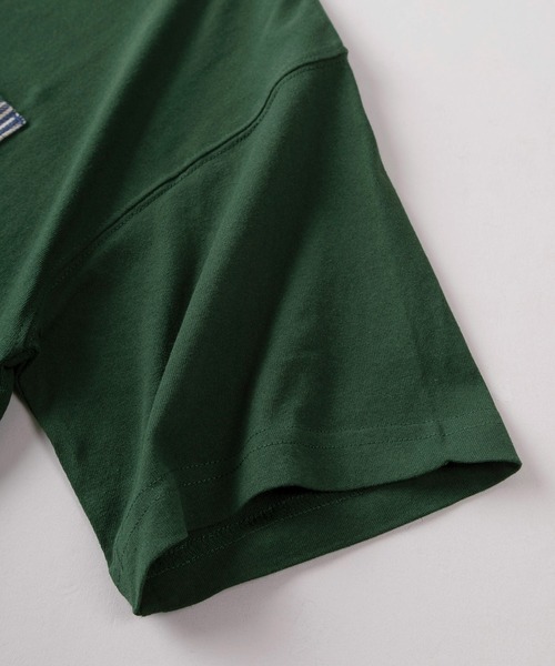 CAPTAIN STAG(キャプテンスタッグ)の「【76】【CAPTAIN STAG/キャプテンスタッグ】ピスネーム付 布帛ポケット クルーネック Tシャツ/ユニセックス/レディース/メンズ(Tシャツ/カットソー・メンズ・ブラック/グリーン/ホワイト/ブルー・M/L)」の9枚目の写真