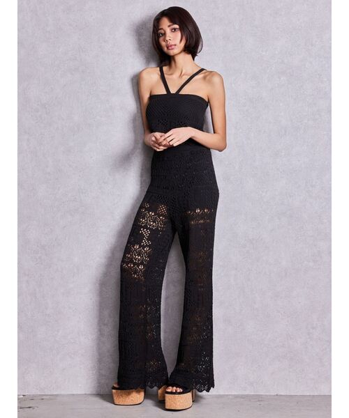 GYDA(ジェイダ)の「GGクロシェニットパンツ【セットアップ着用可能】(その他パンツ・レディース・ブラック/ブラウン/オフホワイト・FREE)」の5枚目の写真