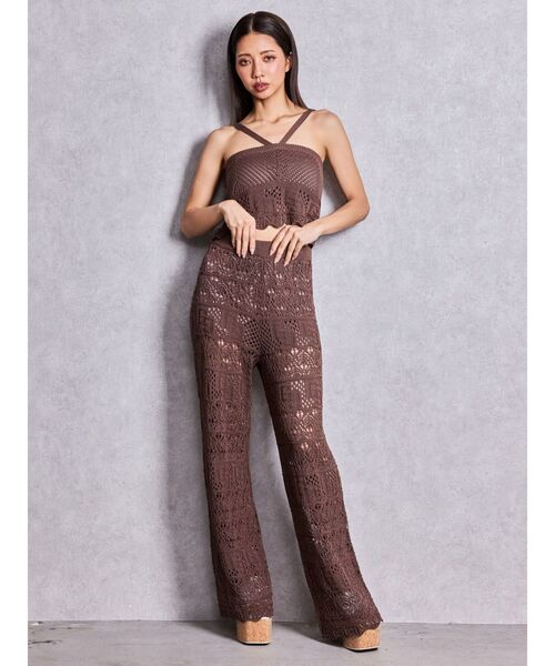 GYDA(ジェイダ)の「GGクロシェニットパンツ【セットアップ着用可能】(その他パンツ・レディース・ブラック/ブラウン/オフホワイト・FREE)」の14枚目の写真
