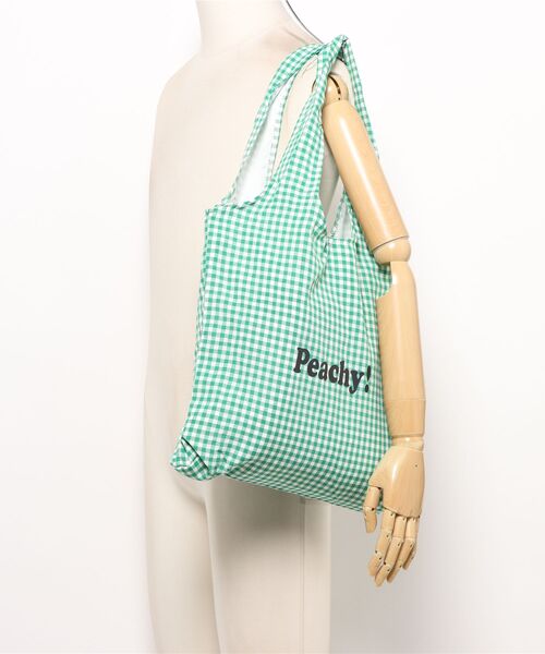 Ritzy(リッツィー)の「6色展開 ストライプ柄 ロゴプリント トートバッグ(トートバッグ・レディース・ブラック系1/ブラック系2/ブルー/レッド/グリーン/ホワイト・FREE)」の16枚目の写真