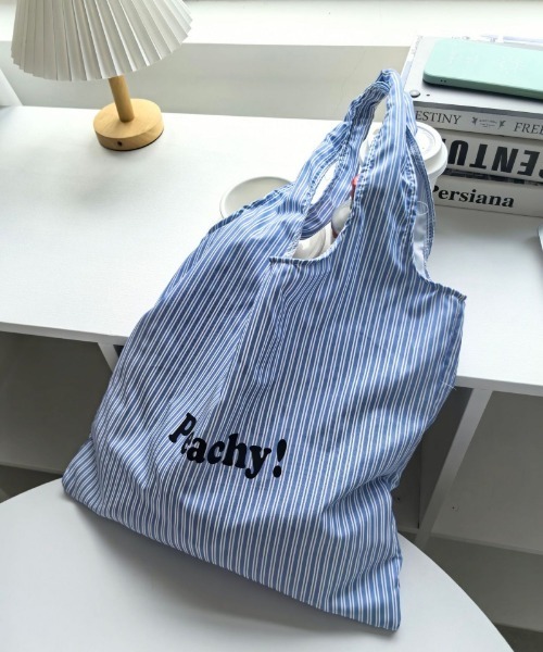 Ritzy(リッツィー)の「6色展開 ストライプ柄 ロゴプリント トートバッグ(トートバッグ・レディース・ブラック系1/ブラック系2/ブルー/レッド/グリーン/ホワイト・FREE)」の2枚目の写真