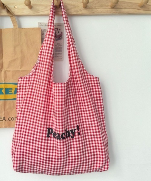 Ritzy(リッツィー)の「6色展開 ストライプ柄 ロゴプリント トートバッグ(トートバッグ・レディース・ブラック系1/ブラック系2/ブルー/レッド/グリーン/ホワイト・FREE)」の9枚目の写真